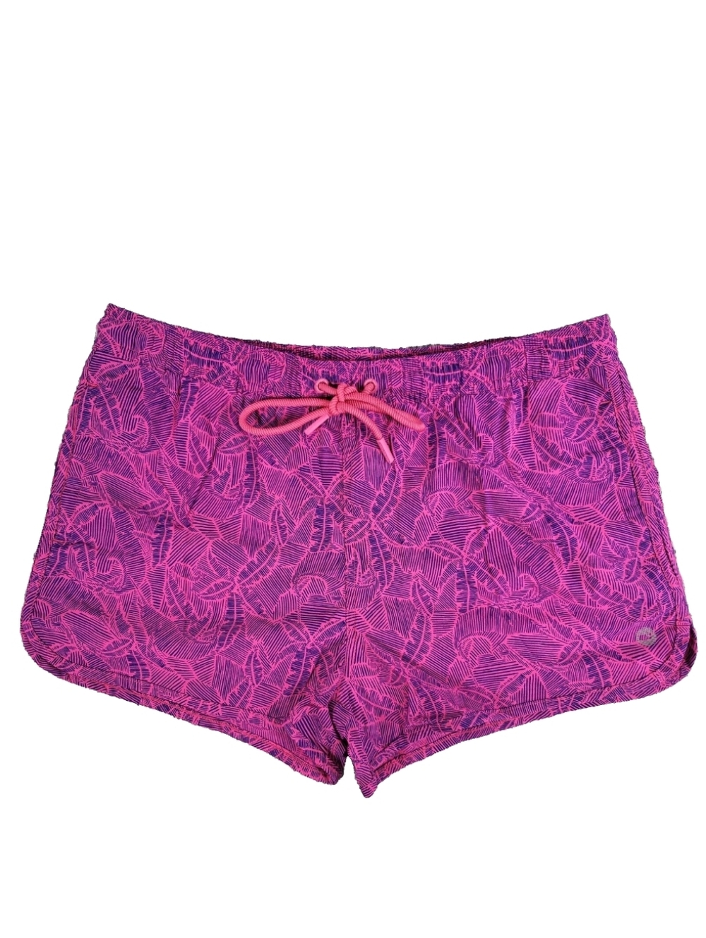 Vineyard Vines Hot Pink and Navy Leaf-Print Performance Shorts